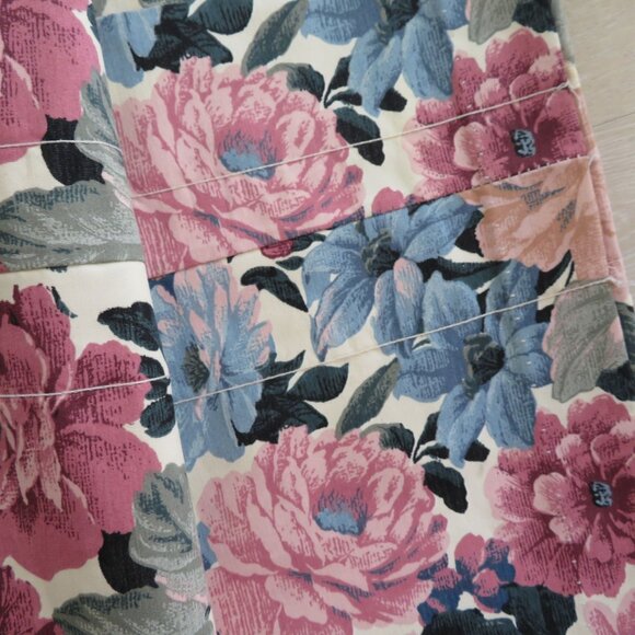 Burlington Floral Flower Valance Chic Cabin Country Cottage 16" X 84" Vintage US - Picture 5 of 6